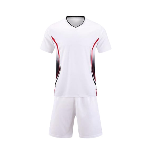 Cethrio Boys Activewear Outfit Sets, Football Summer Two Piece Short Sleeve Boys' Clothing Sets White Size 8