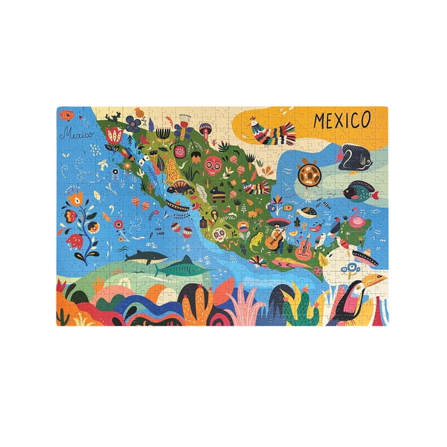 Rompecabezas MAPA de Mexico Flink 500 piezas 90X60 cm