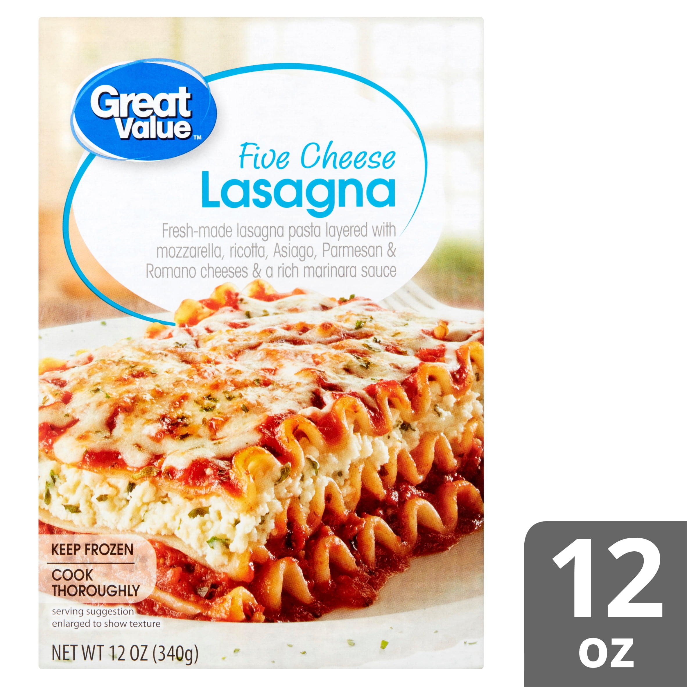Great Value Five Cheese Lasagna Pasta 12 Oz Walmart Com Great Value Five Cheese Lasagna Pasta 12 Oz Walmart Com
