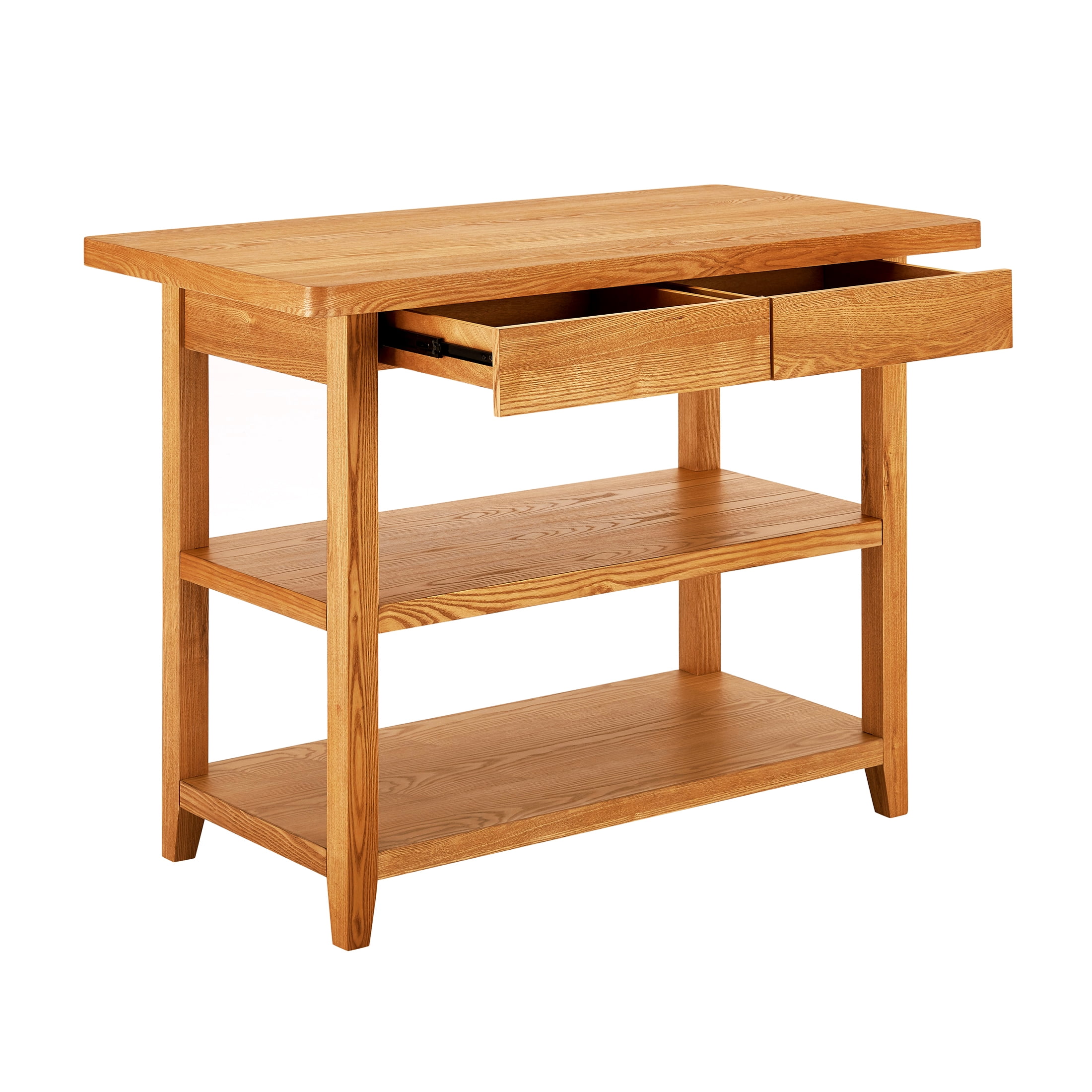 Better Homes & Gardens Reading Wood Kitchen Island, Light Honey