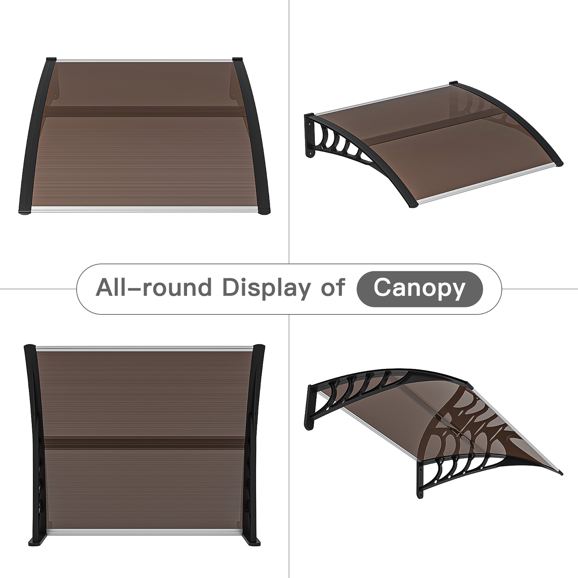 Kadyn 40"x 35" Window Door Awning, Patio Cover Awning for Outdoor, Awning Canopy for Patio, Brown Kadyn 40"x 35" Window Door Awning, Patio Cover Awning for Outdoor, Awning Canopy for Patio, Brown
