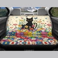 thumbnail image 6 of FOR U DESIGNS Cat Daisy Pattern Automotive Seat Cover 4 Pieces Non-Fading Front Split Rear Bench for Car Scratch-Resistant Low Back Front Seat Covers Automotive Accessories, 6 of 7
