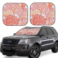 thumbnail image 2 of Bingfone Corals Windshield Sun Shade 2-Piece Foldable Car Front Window Sunshade For Most Sedans Suv Truck - Auto Sun Blocker Visor Protector Blocks Max Uv Rays - Medium, 2 of 7