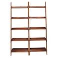 thumbnail image 3 of Lean To Shelf Units With 5 Shelves in Espresso - Set of 2 Pieces, 3 of 5