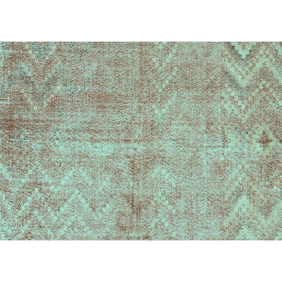 Ahgly Company Indoor Rectangle Persian Turquoise Blue Bohemian Area Rugs, 5' x 7'