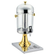 Winco 901 Single Juice Dispenser, 7.5 qt., Gold Accent