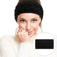 thumbnail image 4 of 4 Pieces Winter Ear Warmers Headbands Women Warm Knitted Headband Braided Crochet Head Wraps for Girl (Khaki, Dark Grey, Beige, Black), 4 of 6