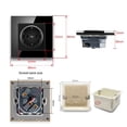 thumbnail image 3 of 16A 3500W EU socket Switch Flush-Mounted tempered glass panel, 3 of 9