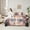 Pink Orange, variant on Castle Fairy White Swan Couple Girl Boy Twin Bedding Sets 7-Piece,Chic Floral Pink Rose Bedding Comforter Set Microfiber,Happy Valentine's Day Breathable Sheet Sets,Microfiber Bedroom Decor