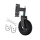 thumbnail image 4 of Rueda para puerta de valla de 6 pulgadas, rueda giratoria de 360 grados, neumáticos de goma resistentes con suspensión para piezas de repuesto para Negro, 4 of 8