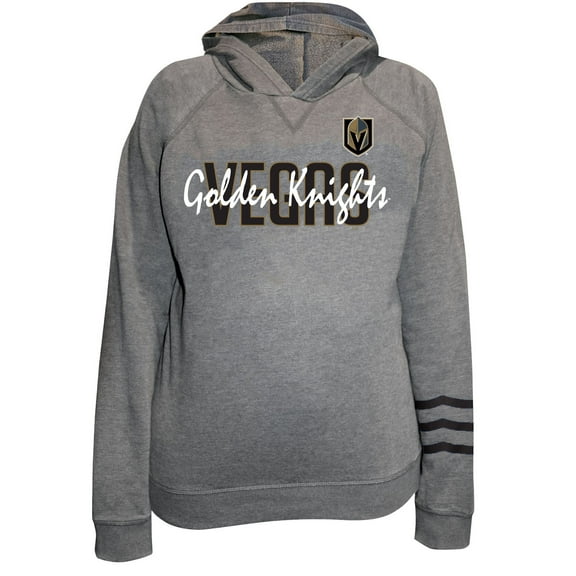 Women's Fanatics Heather Gray Vegas Golden Knights Plus Size Lightweight Fleece Raglan Pullover Hoodie