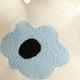 thumbnail image 5 of Cojín de peluche con forma de flor, relleno de esponja, suave, grueso y decorativo para sofá, blanco y azul., 5 of 5