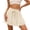 Beige, variant on BUWTTER Skirts for Women High Waist Belted Pleated with Built In Shorts Flowy Mini Summer Casual Beige Skirt L