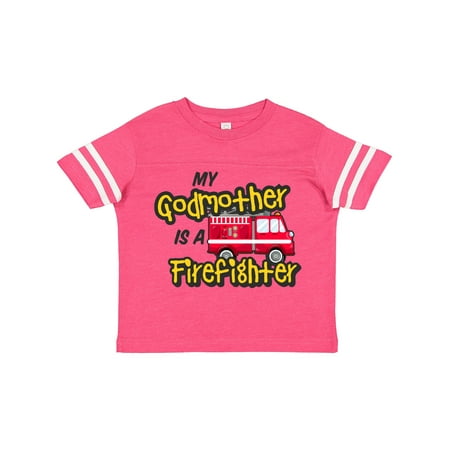 

Inktastic My Godmother is a Firefighter with Fire Truck Gift Toddler Boy or Toddler Girl T-Shirt