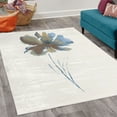 thumbnail image 2 of Watercolor Flower Decorative Rug, Single Poppy Flower on Plain Clear Background Nature Inspired Romantic, Quality Carpet for Bedroom Dorm and Living Room, 6 Sizes, Azure Blue, by Ambesonne, 2 of 4