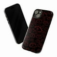 thumbnail image 3 of All Seeing Eye Phone Case, Gothic Occult Red Eye Pattern, Spooky Creepy Aesthetic Protective Phone Cover for iPhone 16 15 14 13 12 11 Pro Max Mini Plus, 3 of 6