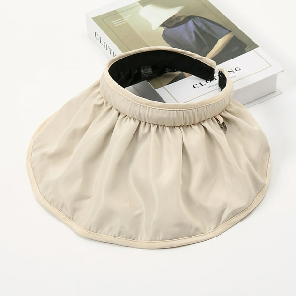 Sun Visors Women Sun Visors Wide Brim UV Proof Elastic Foldable Clip On