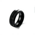 thumbnail image 3 of IEFSHINY Black Spinner Rings for Men Women Fidget Ring Anxiety Stress Relieving Cool Chain Fashion Ring Set, 3 of 5