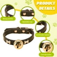 thumbnail image 3 of TELOLY Puppy Collar,PU Alloy Dog Collar Girl for Medium to Large Dogs,Adjustable Bone Bell Dog Collars for Small Dogs,Black,Xl, 3 of 7