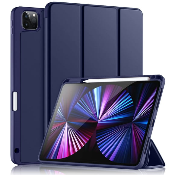 Funda para iPad Pro 11 compatible con soporte para lápices, compatible con Wenlaty, azul marino