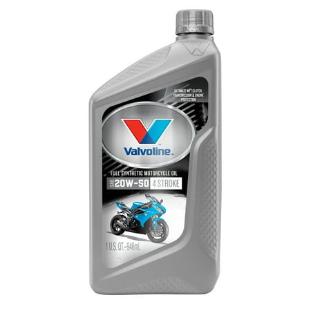 (3 Pack) Valvoline 4-Stroke Motorcycle SAE 20W-50 Full Synthetic Motor Oil - 1 (Best 20w50 Motorcycle Oil)