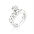 thumbnail image 1 of Bezel Set Round Cut Bridal Ring Set, <b>Size :</b> 06, 1 of 1