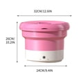 thumbnail image 4 of AYKHKYA Portable Washing Machine, 8.5L Large Capacity Foldable Mini Washing Machine, Small Washer for Socks, Clothes, Underwear or Small Items, Apartment, Dorm, RV Travel Laundry Gift Choice (Pink), 4 of 8