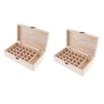 thumbnail image 1 of Natural Wood Essential Oil Box - Wooden Storage Case for Holding & - Pack of 2, 1 of 5