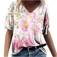 thumbnail image 1 of Cameland Mode Décontractée Printemps Été Manches Courtes Col en V Blouses et Chemises pour Femmes, 1 of 4