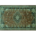 thumbnail image 1 of Ahgly Company Indoor Rectangle Persian Turquoise Blue Traditional Area Rugs, 5' x 8', 1 of 4