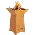 thumbnail image 4 of 24" Rustic Corten Steel Fire Pit with 27" Stand, Rust Patina Finish, Detachable Wood-Burning Fire Bowl for Outdoor, Patio Decor, 4 of 8