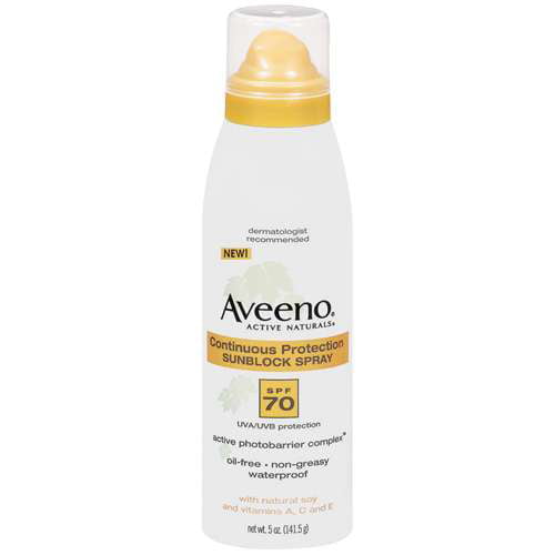 aveeno sunscreen spf 70