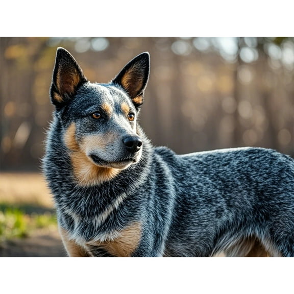 5D Diamond Painting DIY Kits Blue Heeler Australian Cattle Dog Diamond Art Full Round Drill Crystal by Number Embroidery Arts and Crafts for Living Room Home Wall Decor 12x16 inch