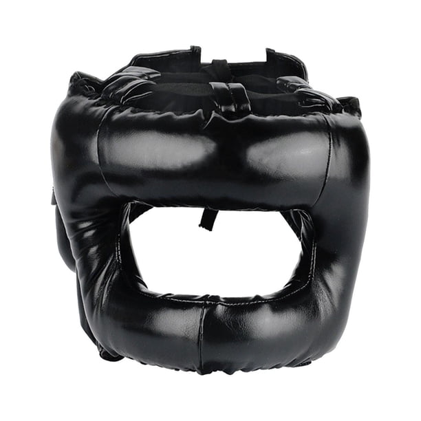 Casco de Boxeo DYNWAVEMX Escudo Facial Artes Marciales Ventiladas Equipo de Cabeza de Kickboxing Ligero Muay Thai Headgear San Negro