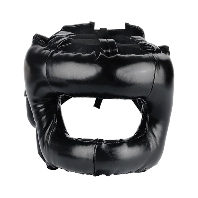 Casco de Boxeo DYNWAVEMX Escudo Facial Artes Marciales Ventiladas Equipo de Cabeza de Kickboxing Ligero Muay Thai Headgear San Negro