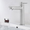 thumbnail image 2 of Grifo de Agua, Grifo Monomando de Acero Inoxidable G1/2 Pulgadas, Grifo para Lavabo de baño, Grifo de Metal Cepillado para el hogar, baño, Cocina, 2 of 12