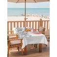 thumbnail image 2 of Outdoor Tablecloth with Umbrella Hole for Patio/Picnic/Party/Camping, Orange Ombre Sun Rise Waterproof Table Cloth Rectangle Table Cover Washable, Ocean Waves Coastal Abstract Art (54"x 80"), 2 of 8