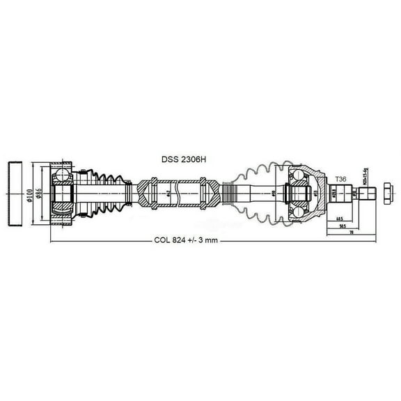CV Axle Shaft-High Quality OE Style DSS 2306H
