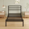 thumbnail image 3 of Napcenter 12 inch Twin XL Bed Frame Platform with Headboard and Footboard, Heavy Duty, No Box Spring Needed, Easy Assembly, Black, 3 of 9