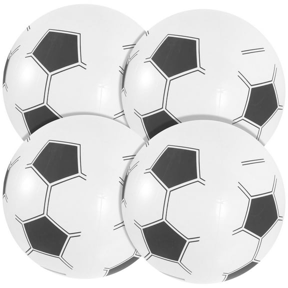 WEUVEB 4Pcs Inflatable Black Beach Balls Made of for Swimming Pool and Outdoor Use
