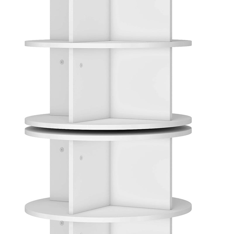 Uforic 6-Tier 360° Rotating Spinning Shoe Rack Tower Organizer for Entryway, Living Room, White