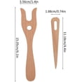 thumbnail image 2 of Juego de tenedores de tejer, tenedor de tejer de madera y gancho de ojo grande, 2 of 5