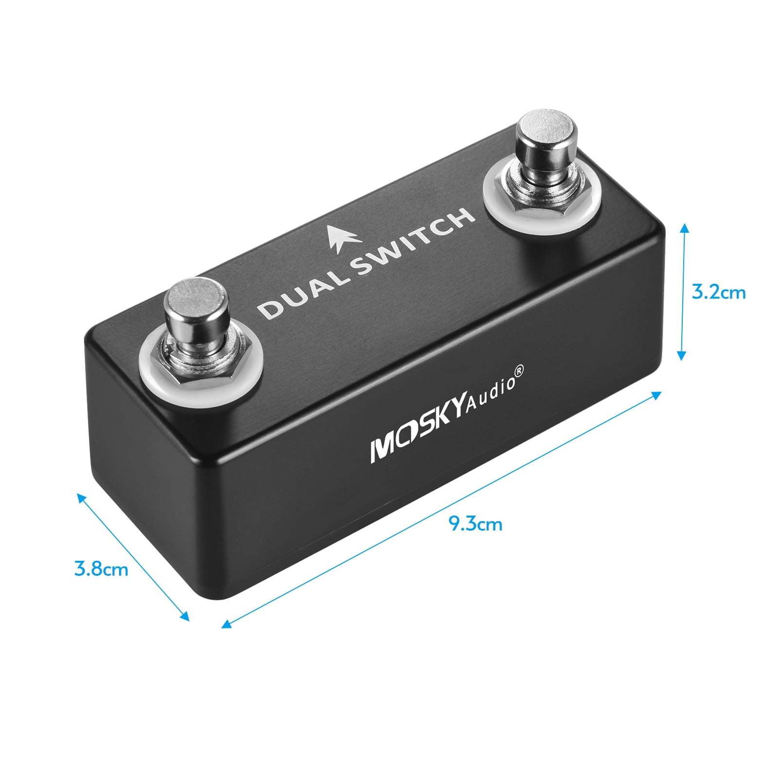 footswitch pedal foot pedal dual footswitch effect pedal footswitch guitar effect footswitch MOSKYAudio DUAL SWITCH Dual Footswitch Foot Switch Pedal Full Metal Shell