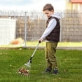 thumbnail image 4 of KAKOWELY garden rake Telescopic Metal Rake Adjustable Retractable Leaves Rake Gardening Tool for Lawn Yard28.35"X11.81"X1.97", 4 of 5