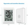 thumbnail image 4 of Indoor and Outdoor Thermometer, Hygrometer Thermometer with Outdoor Probe, Wireless Digital Hygrometer Thermometer with Large LCD Screen, / Switch, fo, 4 of 5