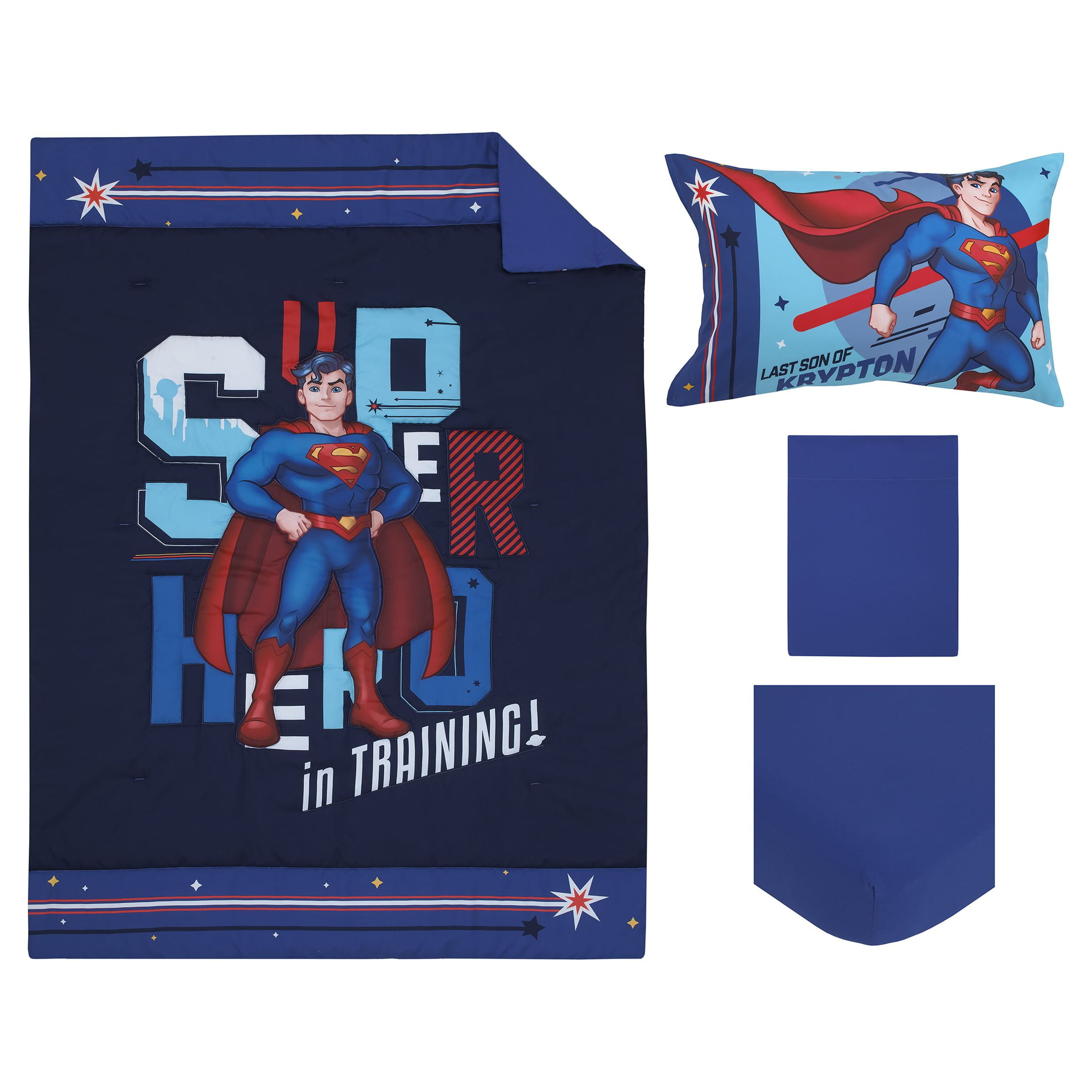 Superhero crib 2025 bedding set