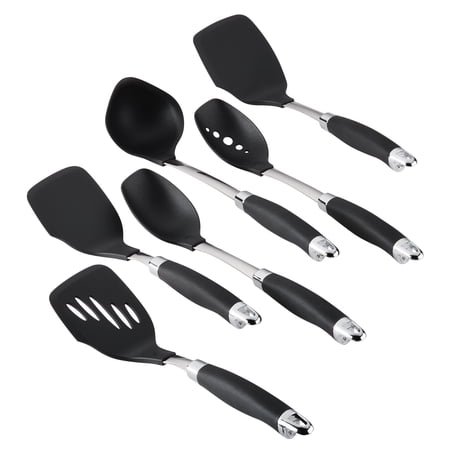 Anolon Tools and Gadgets SureGrip Nonstick Kitchen Utensil Set  6 Piece  Nylon  Onyx