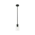 thumbnail image 5 of Innovations Lighting  Crown Point - 1 Light 7" Stem Hung Pendant Matte Black/Plated Smoke, 5 of 5