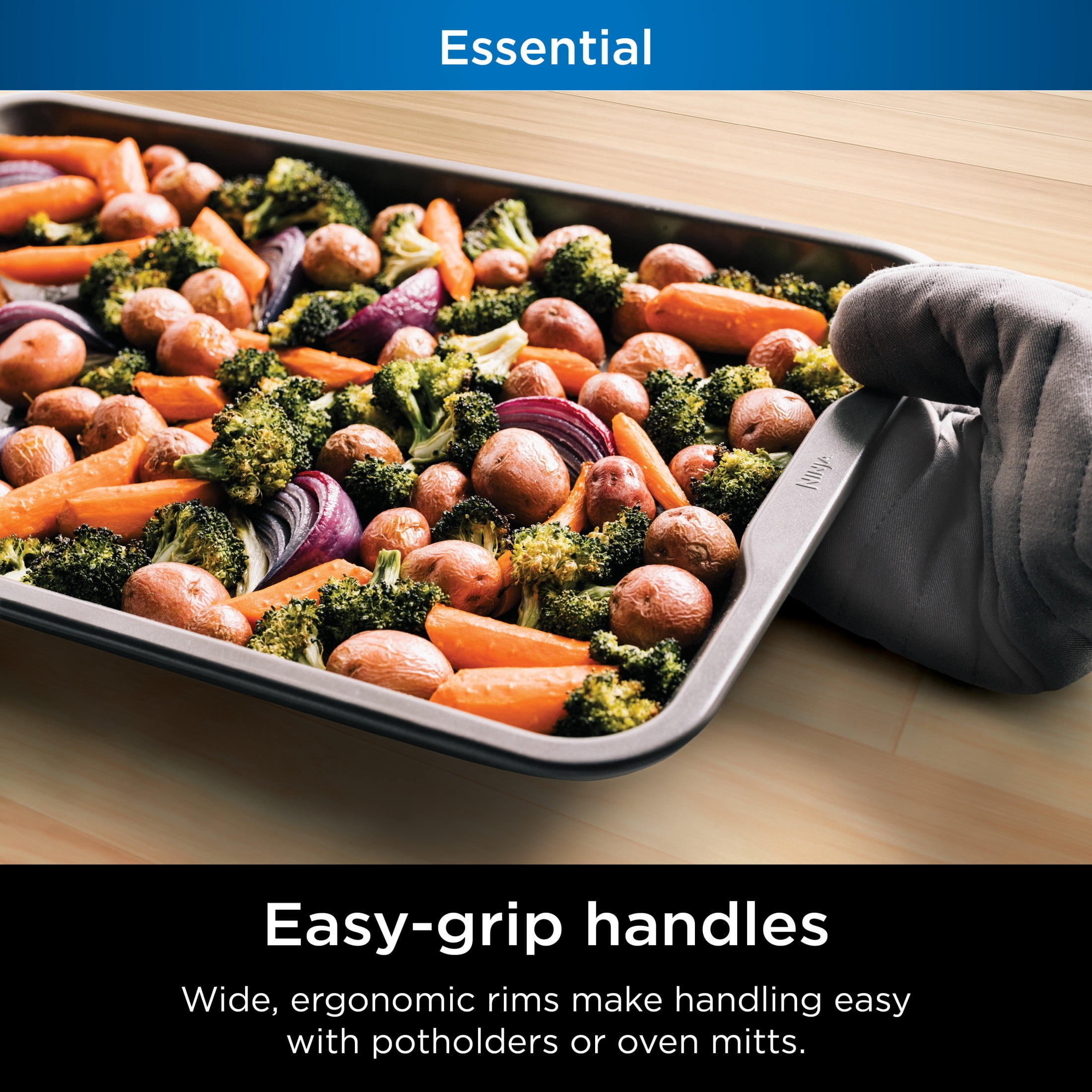 Ninja NeverStick® Essential 3-Piece Baking Sheet Set, Dishwasher Safe, B13003