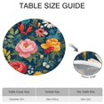 thumbnail image 6 of Pioneer Flower Floral Print Pattern Round Fitted Tablecloth with Elastic Edge,Dining Table Cover Waterproof,Outdoor Round Tablecloth for Camping,Dining,Indoor and Outdoor, 6 of 7